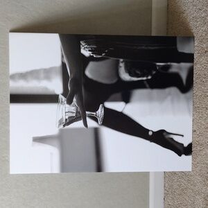Wall art- 18x24, b&w, martini & stiletto on 1/4" foam core